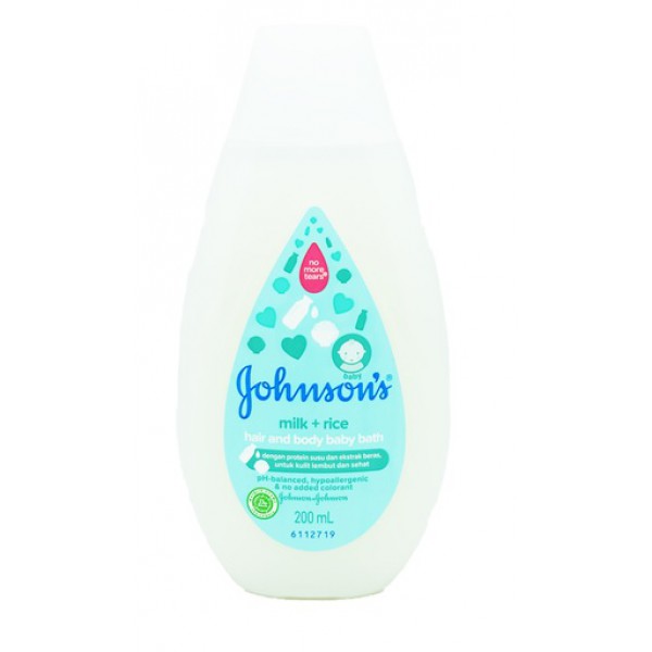 Johnsons Baby Bath Hair and Body 2in1 Milk and Rice 200ml Lazada