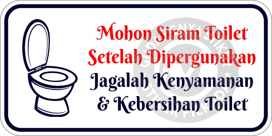 Stiker Vinyl Mohon Siram Toilet Lazada Indonesia
