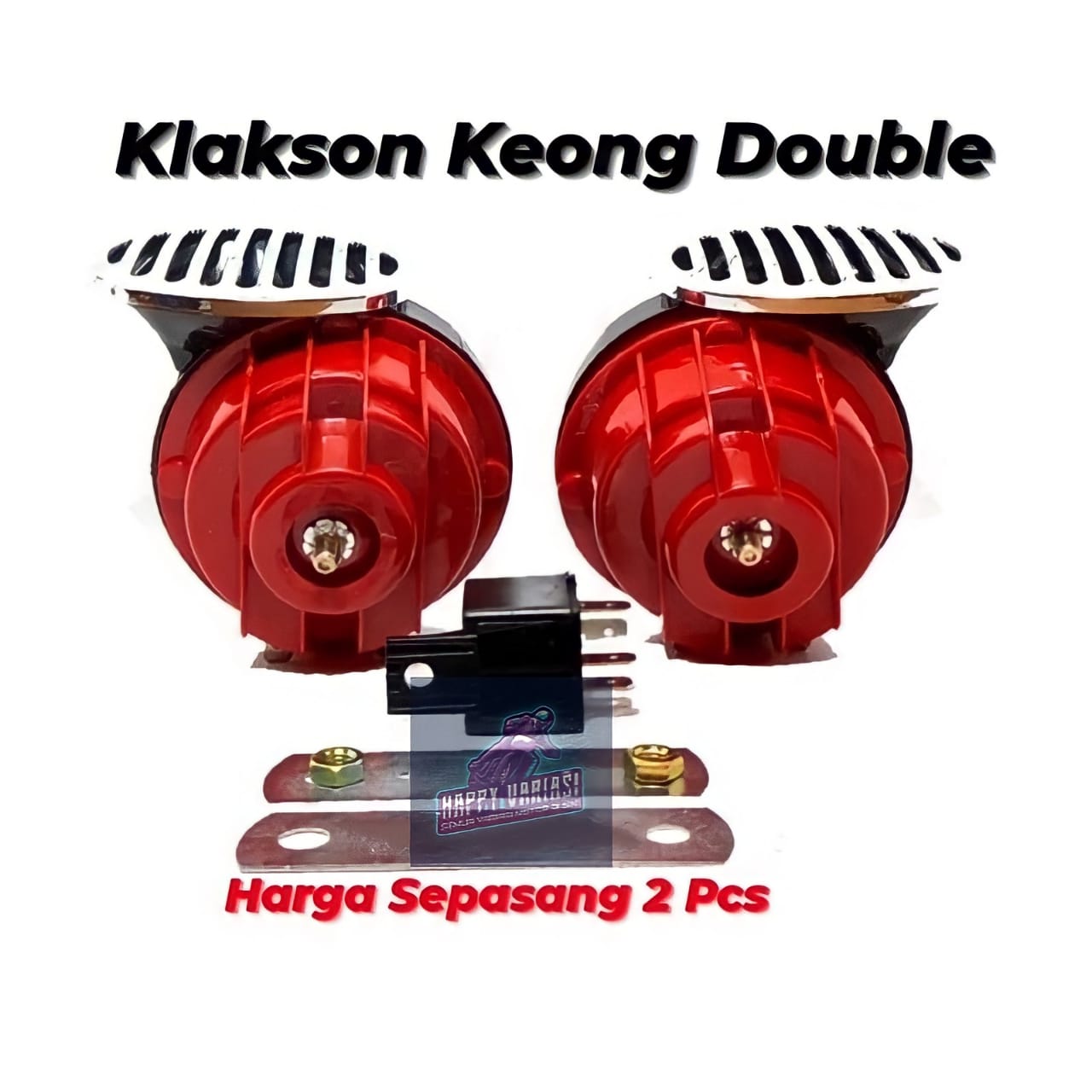 Klakson Keong Double Plus Relay Suara Mobil Buat Motor Dan Mobil Harga 2Pcs / Klakson Keong