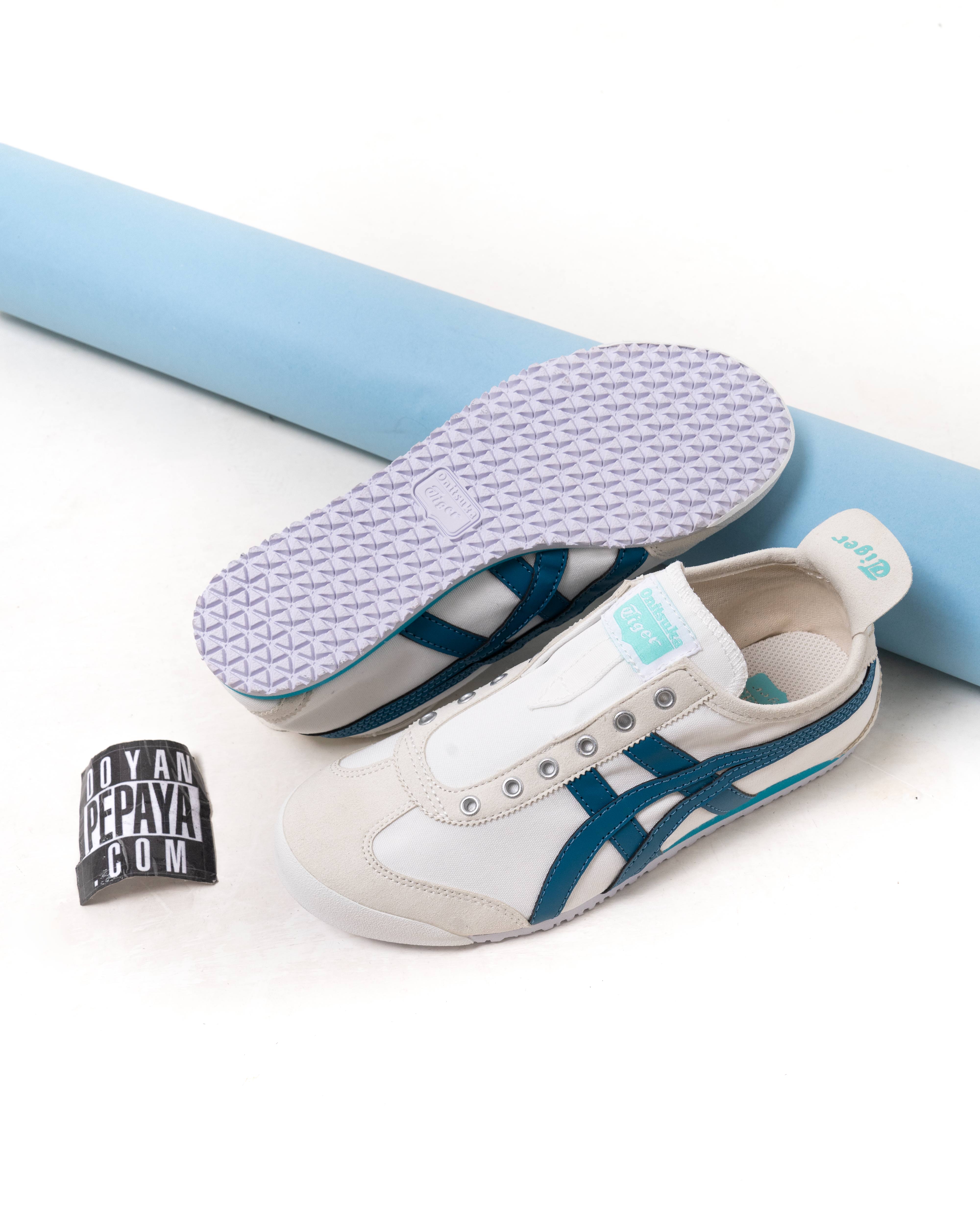 Sepatu Wanita Onit Mexico 66 Slip On-White/Blue 14200 Lazada