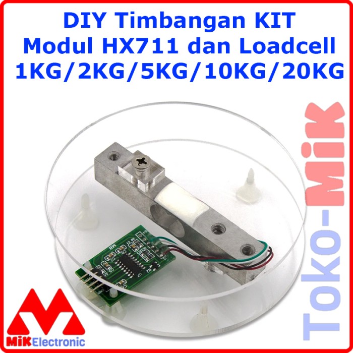Kit Loadcell Load cell HX711 Sensor Timbangan Digital Acrylic Arduino ...