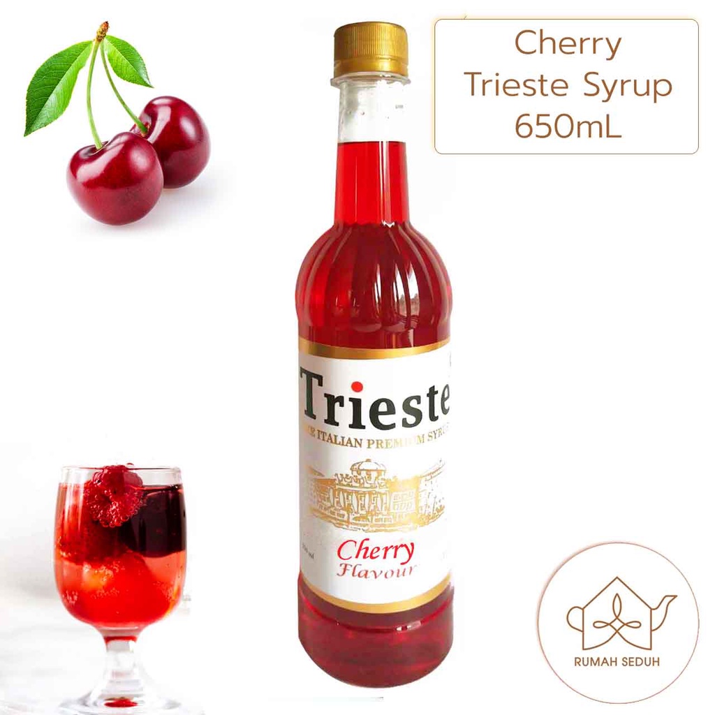 650mL Trieste Cherry Syrup Sirup Buah Ceri Cherry Blossom Sakura