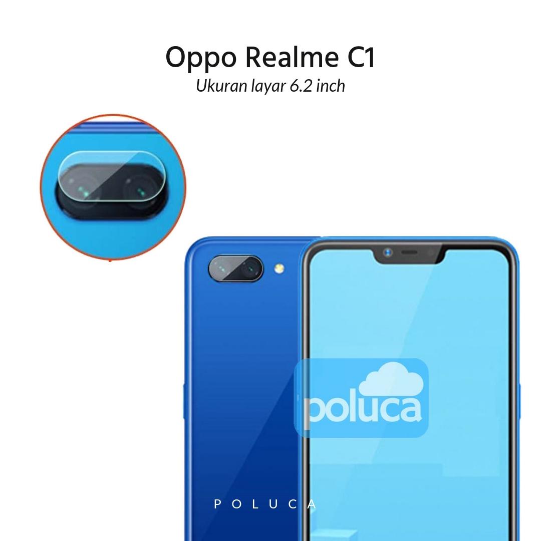Poluca Tempered Glass Screen Protetor Camera Anti Gores Kamera Oppo Realme C1 ( 6.2 inch ) - Clear
