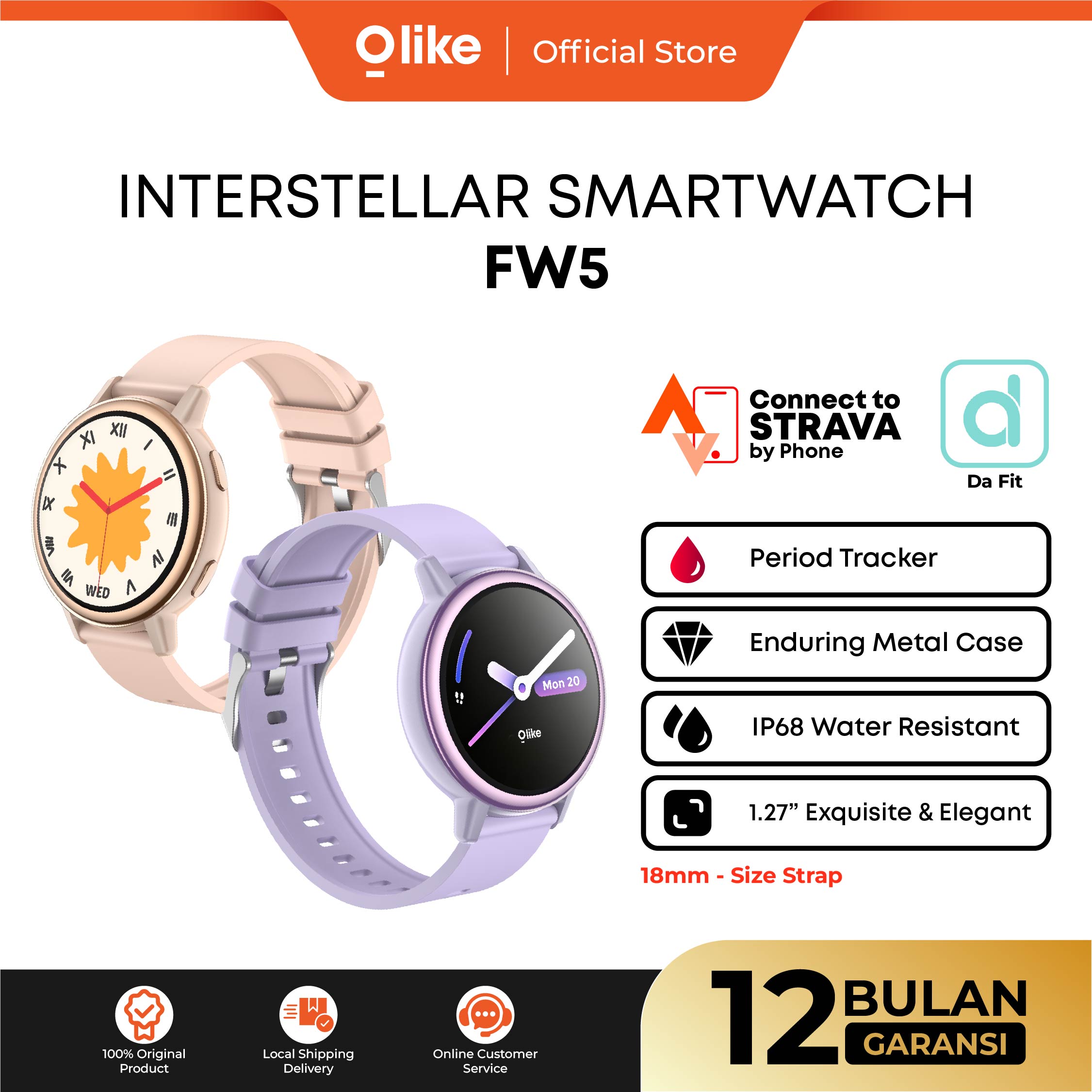 NEW LAUNCH] OLIKE Smartwatch Interstellar FW5 Layar Display