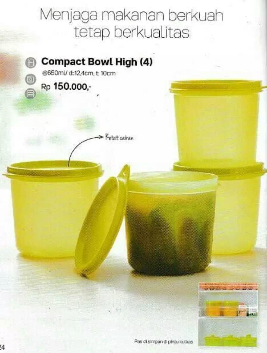 Tupperware compact bowl high 4pcs