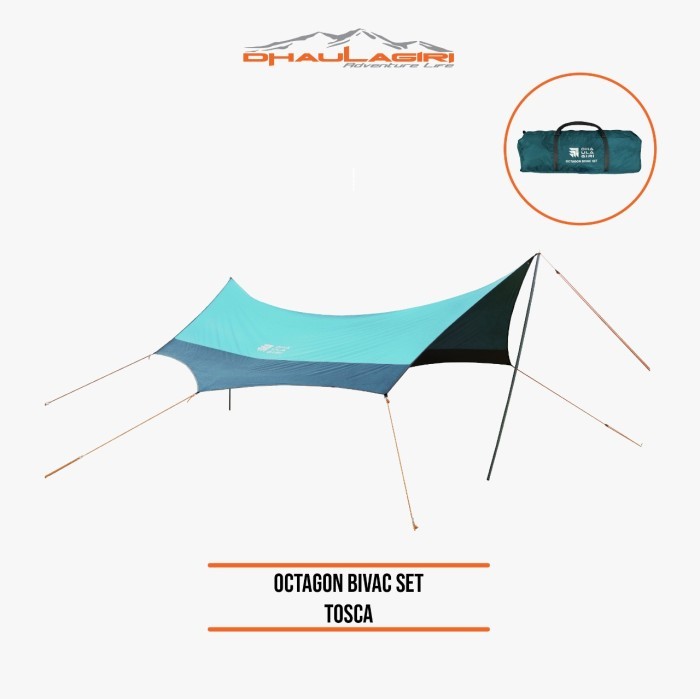 Flysheet Segi 8 Octagon Bivac Set Dhaulagiri With Tiang Bivak Camping