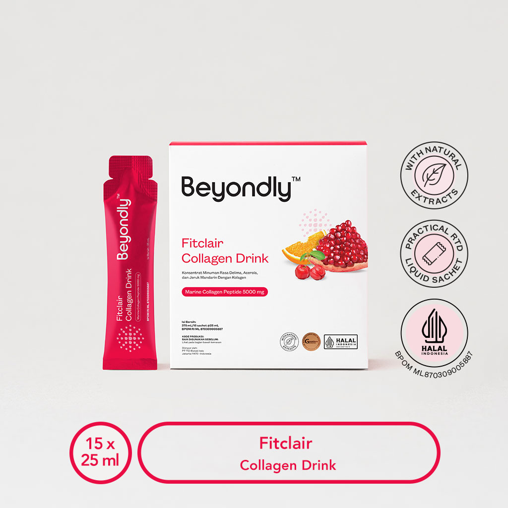 Beyondly Fitclair Collagen Drink isi 15 sachet per box Mengandung