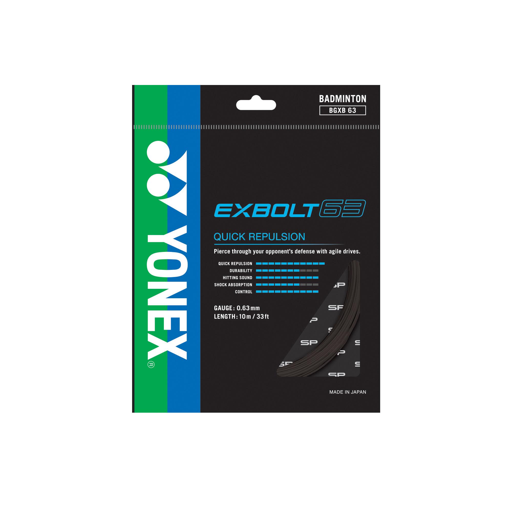 Dây cước đan vợt Yonex EXBOLT 63 Dây Cước Vợt Badminton Chất Lượng Cao Dây  Cước Vợt Badminton Màu Đen Trắng Vàng - Lazada | Lazada.vn