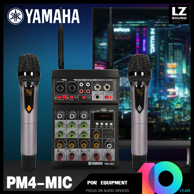 YAMAHA PM4 MINI Mixer Audio Bluetooth 4 Channel canel mixser mendukung