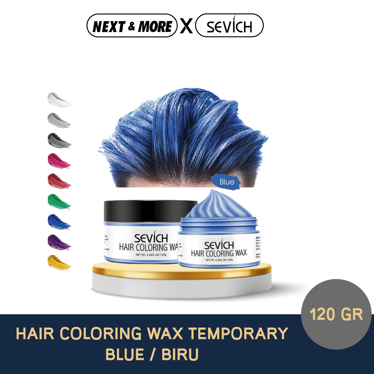 Sevich Original Hair Style Wax Colour Temporer Clay Pomade Gel Minyak