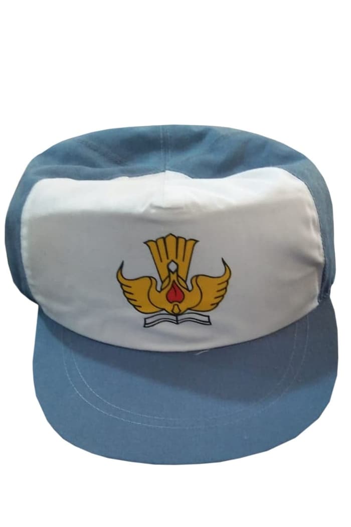 Topi Sekolah Anak SMA Abu Polos / Topi 