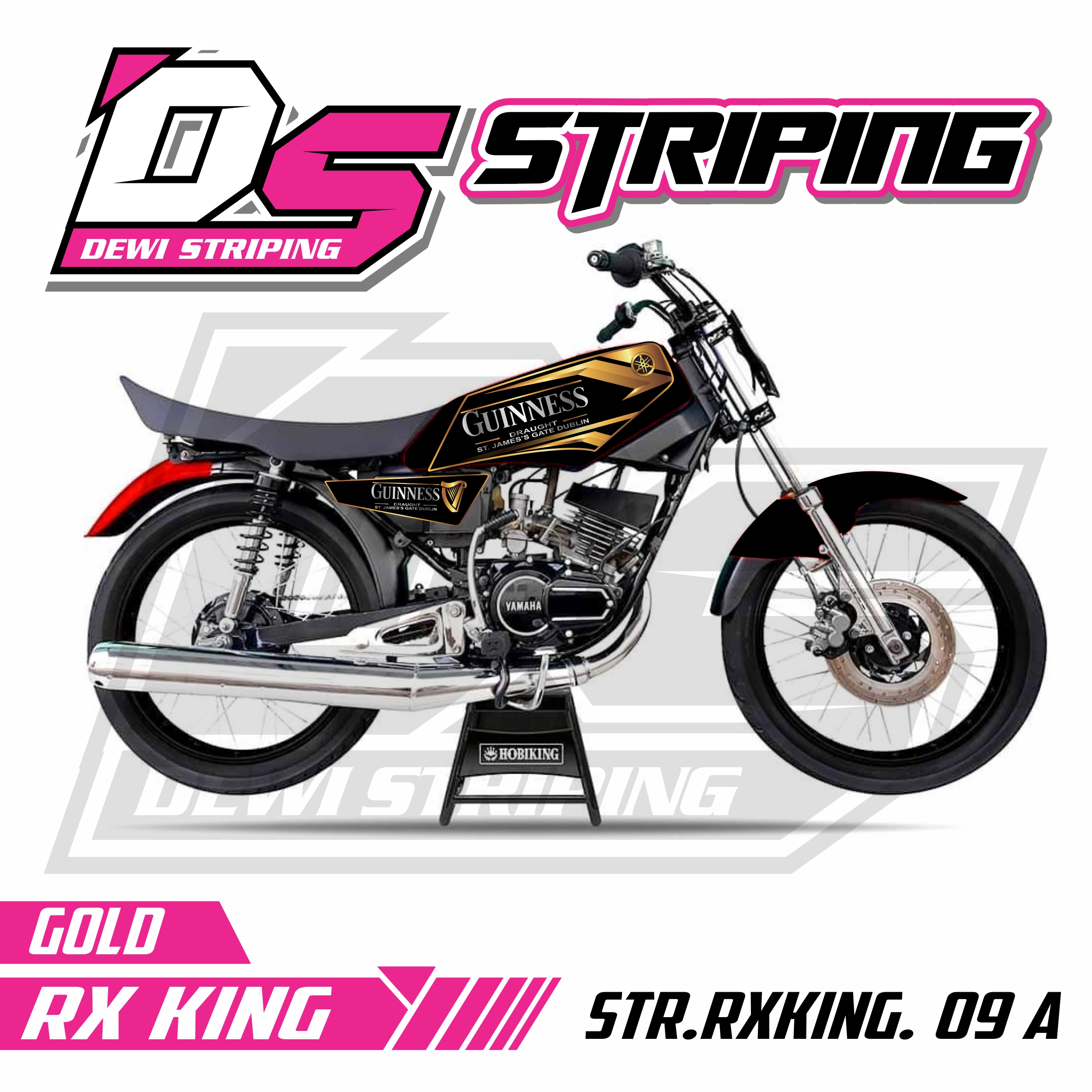 Sticker RX KING Striping Variasi List Motor Stiker YAMAHA RX KING Desain 009 GUINNESS Lazada Indonesia