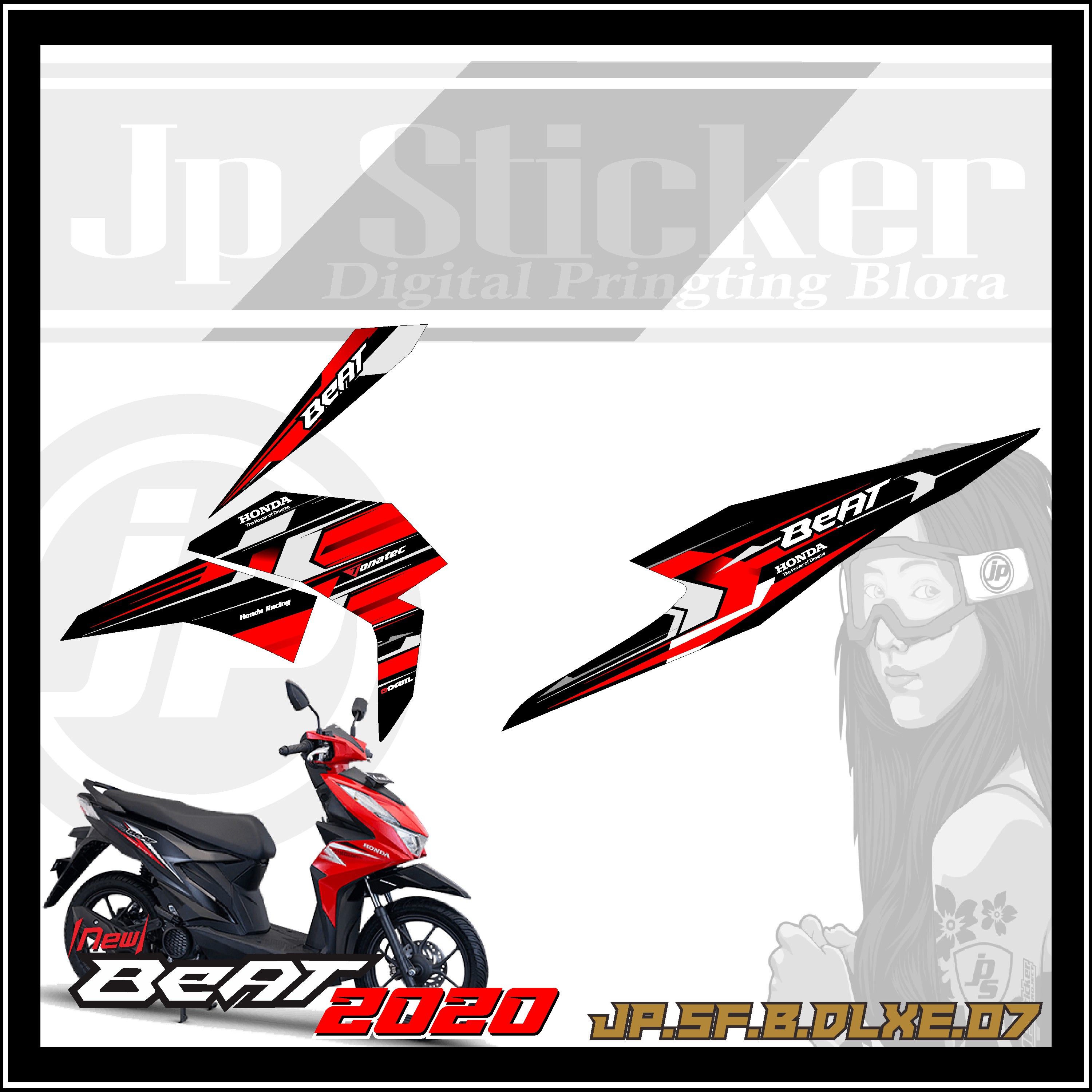 Stiker Beat 2020 Sticker Striping List Variasi Motor BEAT DELUXE 2020