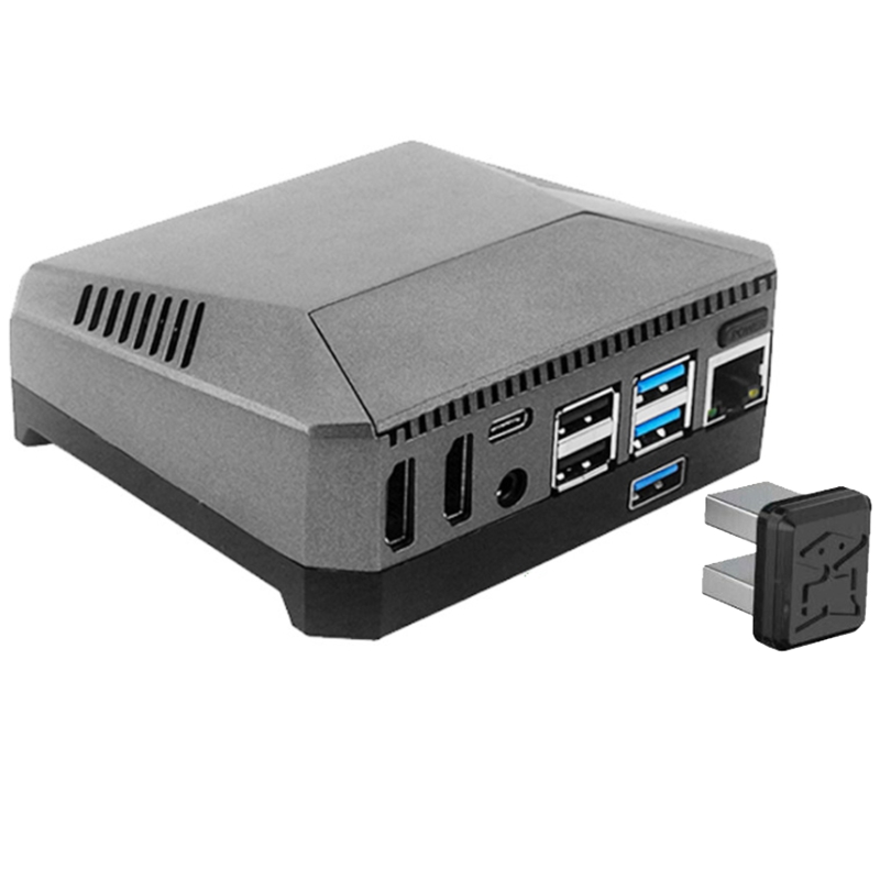 thumbnail image 2 of Geeekstudio Aluminum Case For Raspberry Pi 4 Model B – Includes M.2 SATA SSD Adapter & Ice Tower Cooler 2 of 4