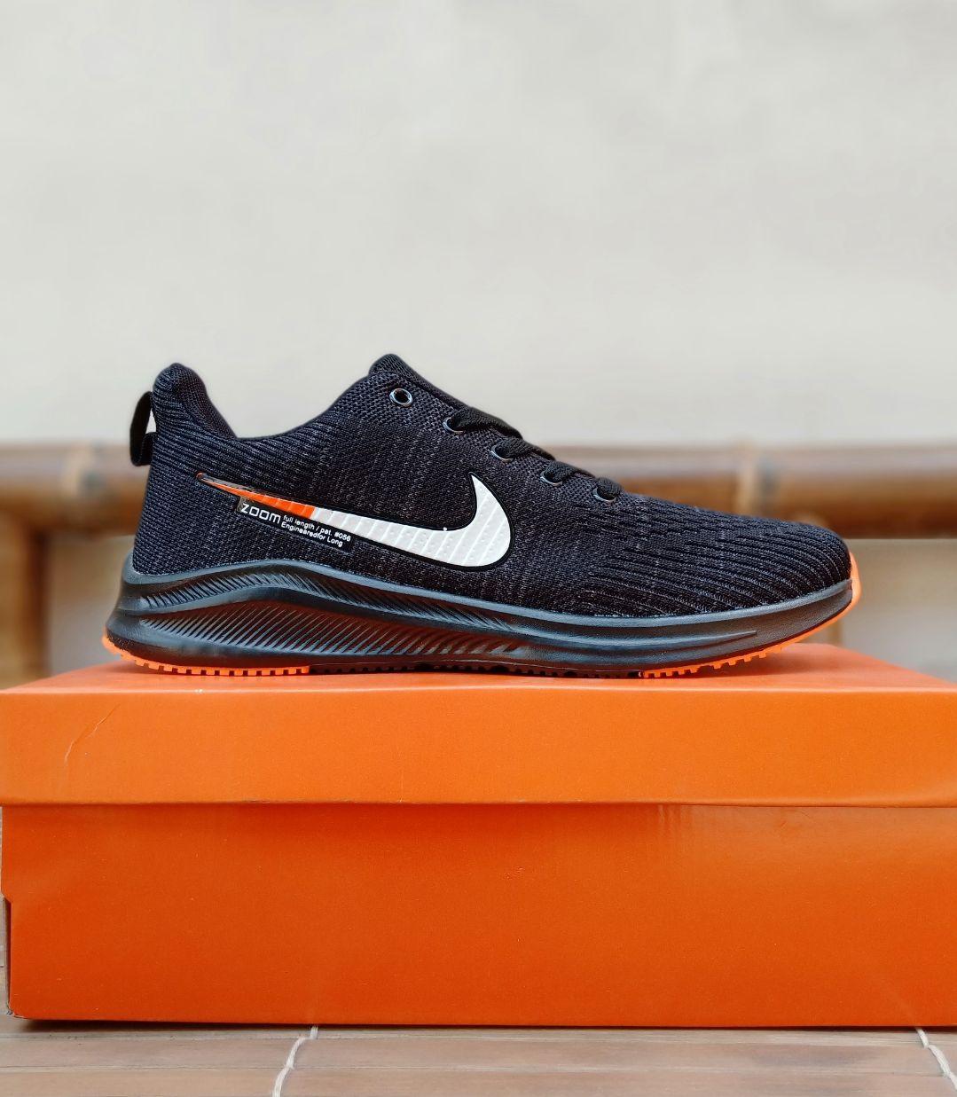 BLACK OREN Sepatu sport pria nike_zoom ringan bernafas premium outentik picture include box sesuai merk