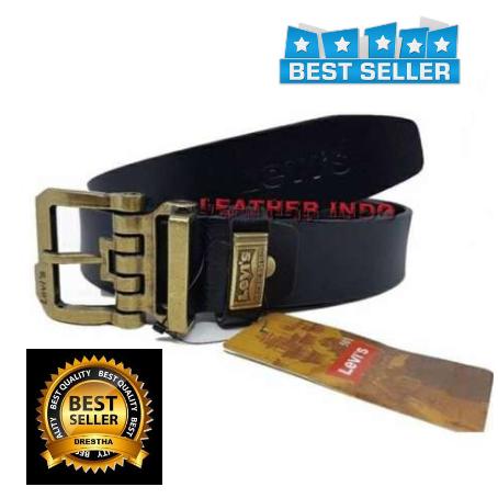 NEW GESPER SABUK IKAT PINGGANG KULIT ASLI PRIA LVS-62LN BRANDED JAMAN NOW / Warna Silver / Gold / Bayar Di Tempat
