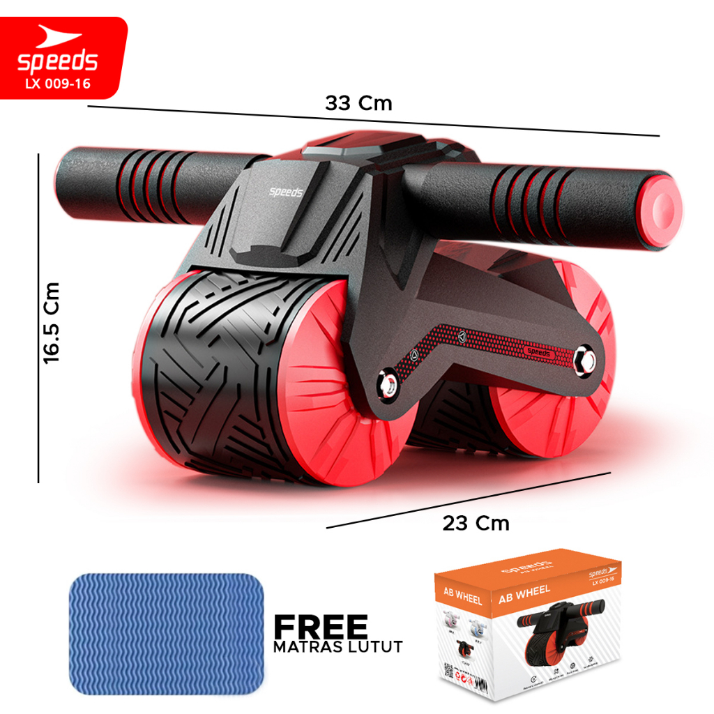 Speeds Ab Wheel 2in1 Ab Roller Wheels Plank Trainer Abdominal Core Roller Alat Push Up Sit Up 0384