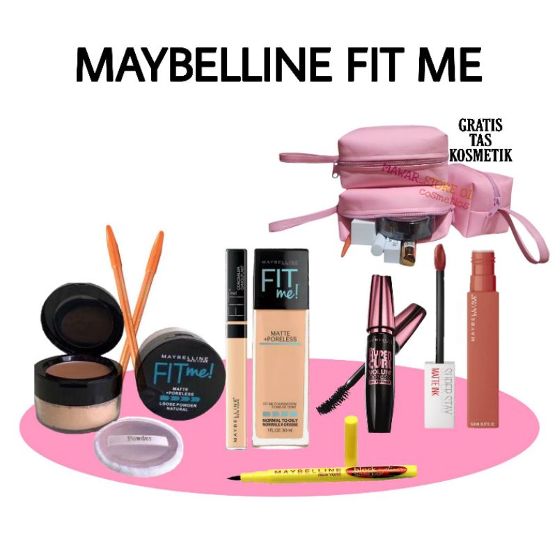 Maybelline MakeUp Set Lengkap 7 in 1 Bedak Padat & Tabur Lazada Indonesia