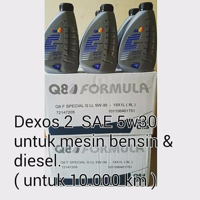 MODEL BARU oli Q8 Formula special G long life dexos 2 SAE 5W30 mobil