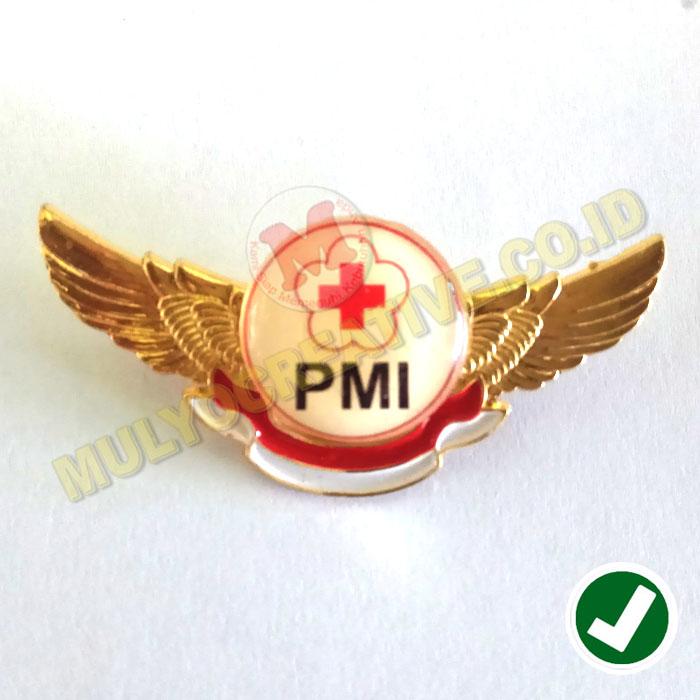 Wing PMI - Palang Merah Indonesia - Lencana Wing PMI - Logam Kuningan / 4pcs