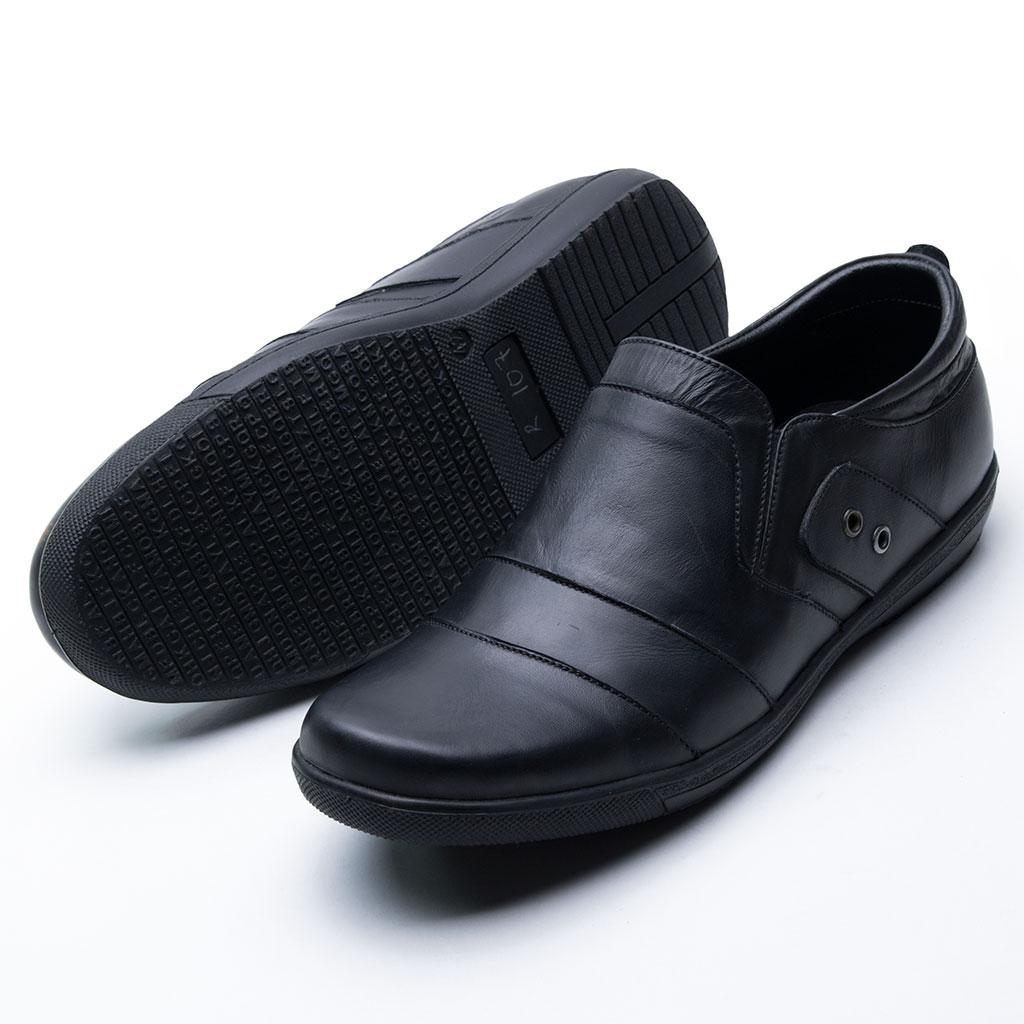 Sepatu Casual Pria Slip On Semi Pantofel Model Formal Kulit Asli L-107 HT