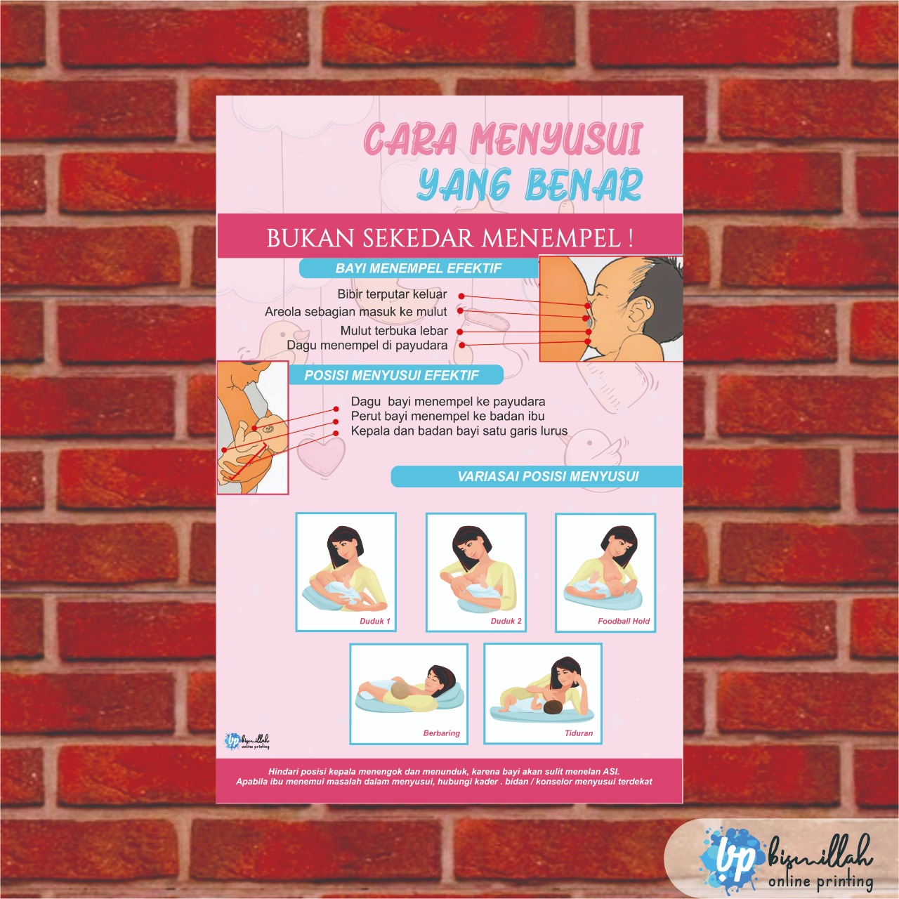 Poster Kebidanan Cara Menyusui Yang Benar | Lazada Indonesia