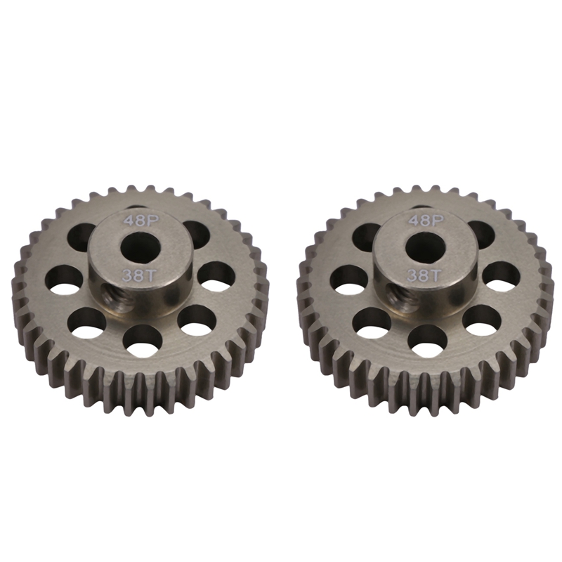 2PCS Best Sale 48DP 3.175mm Motor Pinion Gear for RC Car Brushed Brushless Motor, 28T & 38T