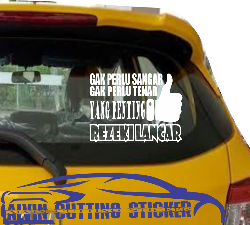 Stiker Mobil Stiker Tulisan Kata Kata Stiker Kata Gak Perlu Sangar Lazada Indonesia 3161