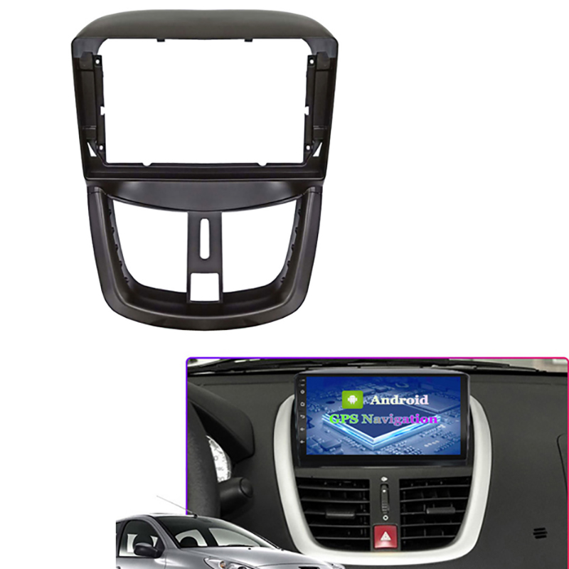 9 Inch Car Fascia Audio Fitting Adaptor Navigation Panel Kits Car DVD Frame Dashboard for PEUGEOT 207 2002-2010