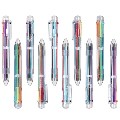 22 Pack 0.7Mm 6-In-1 Multicolor Ballpoint Pen,6-Color Retractable Ballpoint Pens For Office School Supplies Students Children Gift