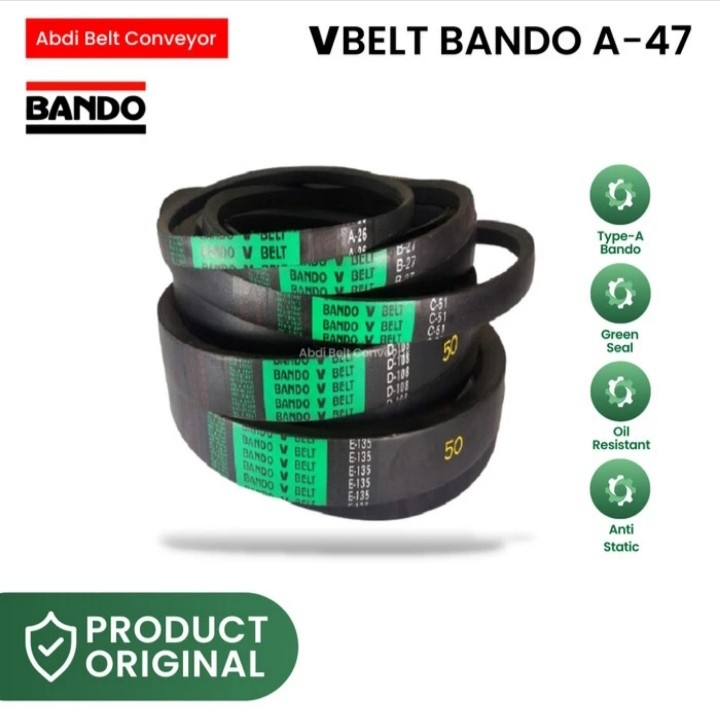 Vanbelt / Fanbelt V Belt Green Seal Bando A 47 Atau A47 Atau A-47 ...