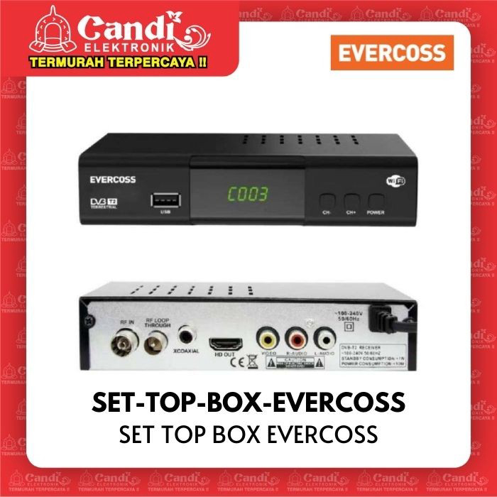 EVERCOSS Set Top Box Digital DVB T2 Lazada Indonesia