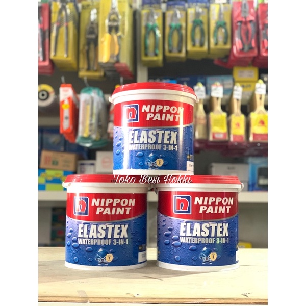 Cat Tembok Nippon Paint Elastex 3 in 1 4kg ( Putih , Abu Abu dan Clear