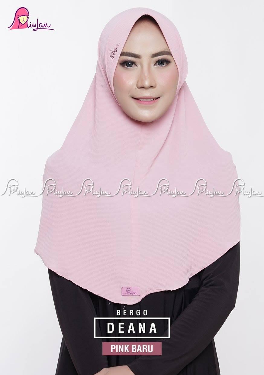 Jilbab Instan Dewasa MiuLan Bergo Deana Jilbab MiuLan Bahan Bubble Crepe Variasi Pita Cantik Jilbab MiuLan Anti Tembem