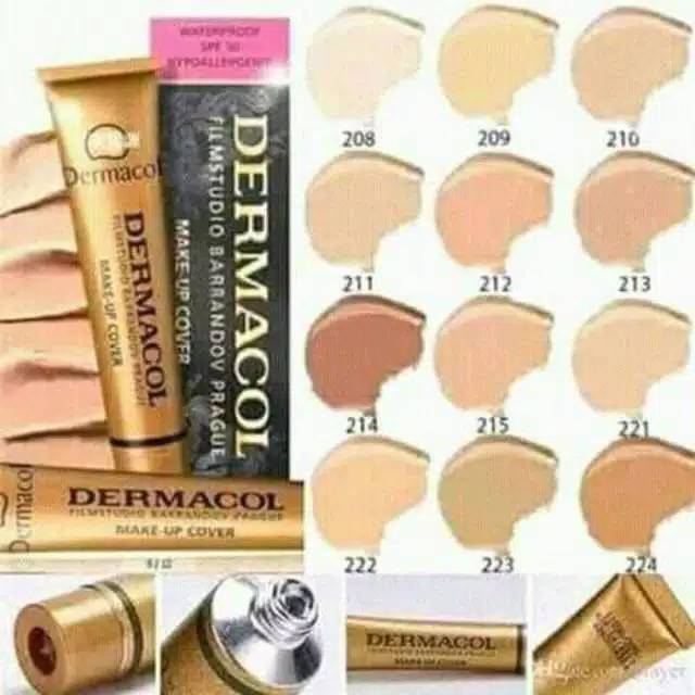 Lazada Indonesia - DERMACOL MAKE UP COVER SPF 30 WATERPROOF / COVERAGE MAKEUP FOUNDATION BASE