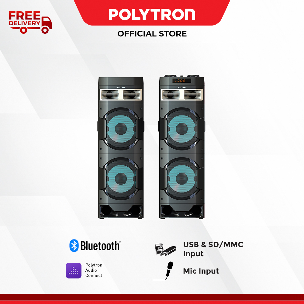 Polytron Active Speaker Pas 10d28 Aktif 10 Inch Bluetooth Karaoke