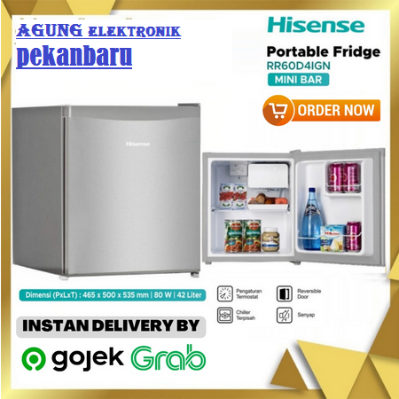 HISENSE KULKAS MINI BAR PORTABLE KULKAS COCOK UNTUK HOTEL DAN KOS