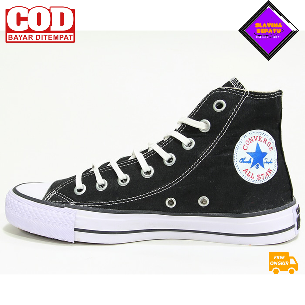 (BISA COD) SEPATU CONVERSE_69 ALLSTAR TINGGI BOOT HITAM PUTIH SNEAKERS @SLAVINA_STORE