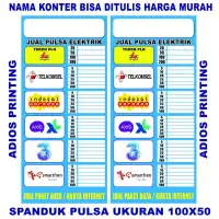Spanduk Banner Tabel Harga Pulsa Konter Bisa Tulis Sendiri 50x100