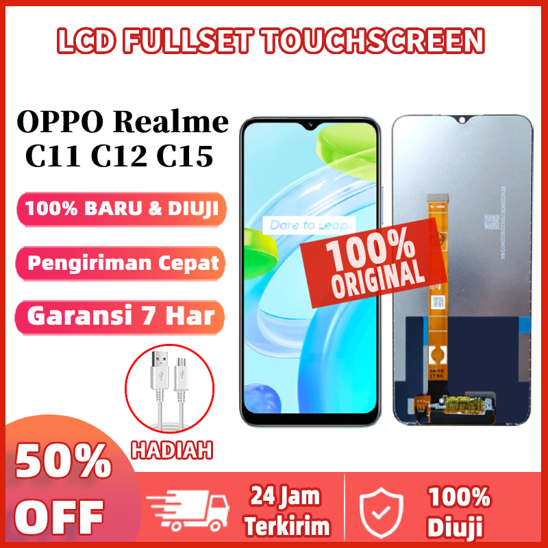 【ori】 Lcd Realme C11c12c15 2020oppo A15a15s Touchscreen Fullset Ori Original 100 5291