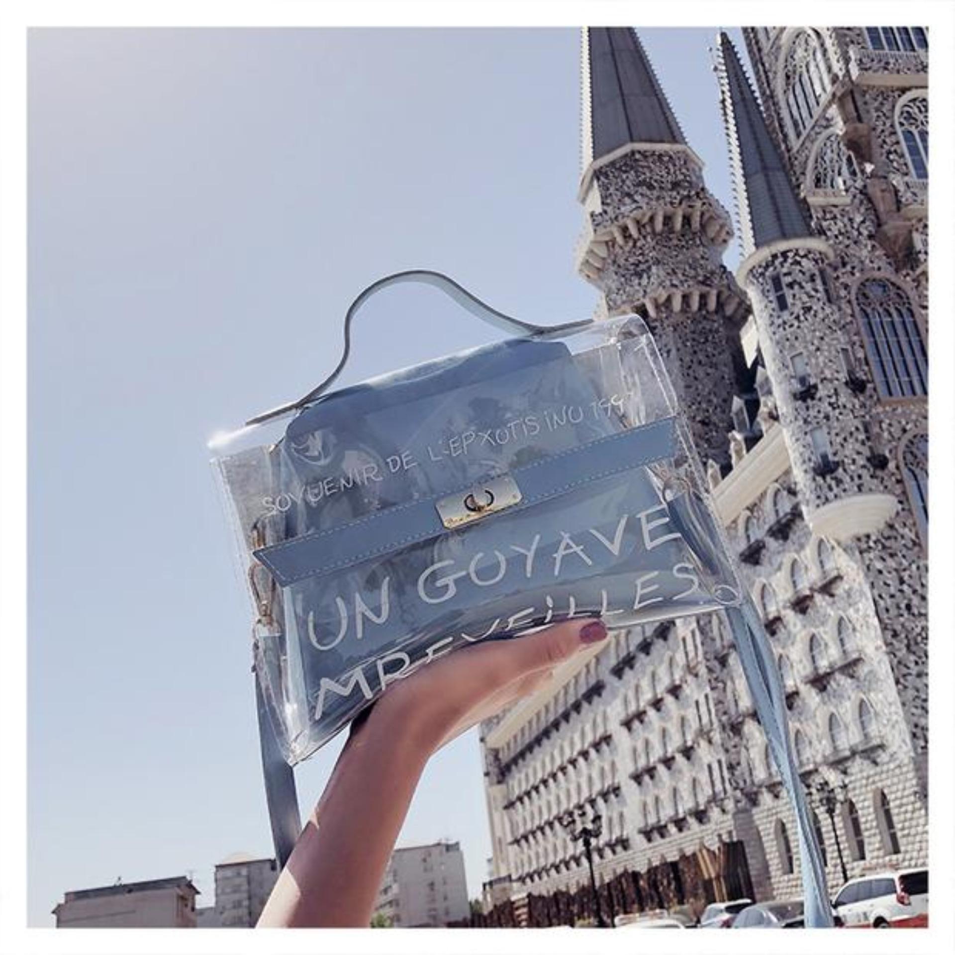 JCF Tas Selempang Wanita IMPORT Fashion Terbaru Branded Korea / Tas Transparan / Tas Slempang Wanita / Sling Bag Wanita Remaja / Tas Mini Kecil / Tas Tangan / Handbag Wanita / COD / Slingbag / Tas Pesta Wanita / Cewek  Kekinian Unik / Tas Mika Hp Wanita C