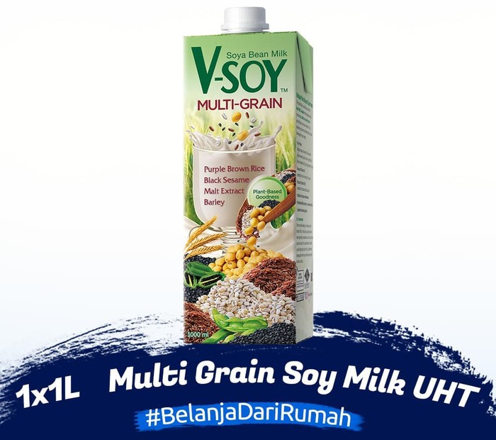 VSOY VSOY Multi Grain Soy Milk UHT 1L 1liter 1 liter Lazada Indonesia