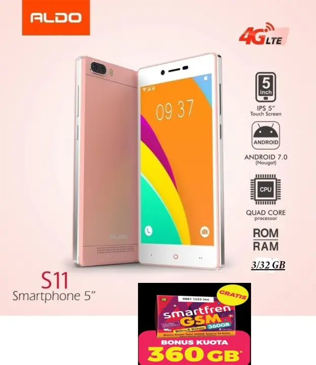 Hp Aldo S11 Ram 3 32 Gb Garansi Resmi New Free Kartu Perdana 360gb New Lazada Indonesia