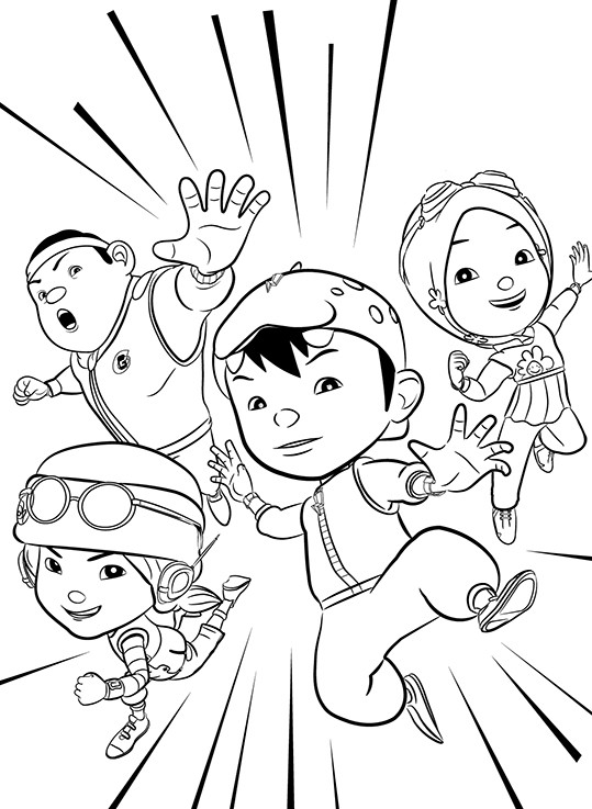 Mewarnai Kertas Bergambar Boboiboy 15 Lembar / Gambar Edukasi Anak ...