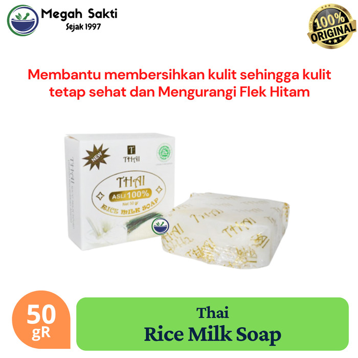THAI Sabun Rice Milk Soap 50gr Sabun Beras Asli dan Original Lazada