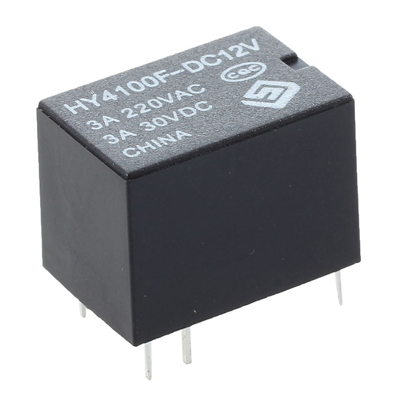 10 pcs Mini Electronic Relays DC 12V Black