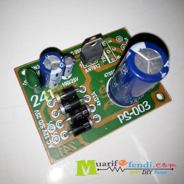 KIT Stabilizer Tegangan Power Supply NON CT Menggunakan IC reg 78 79