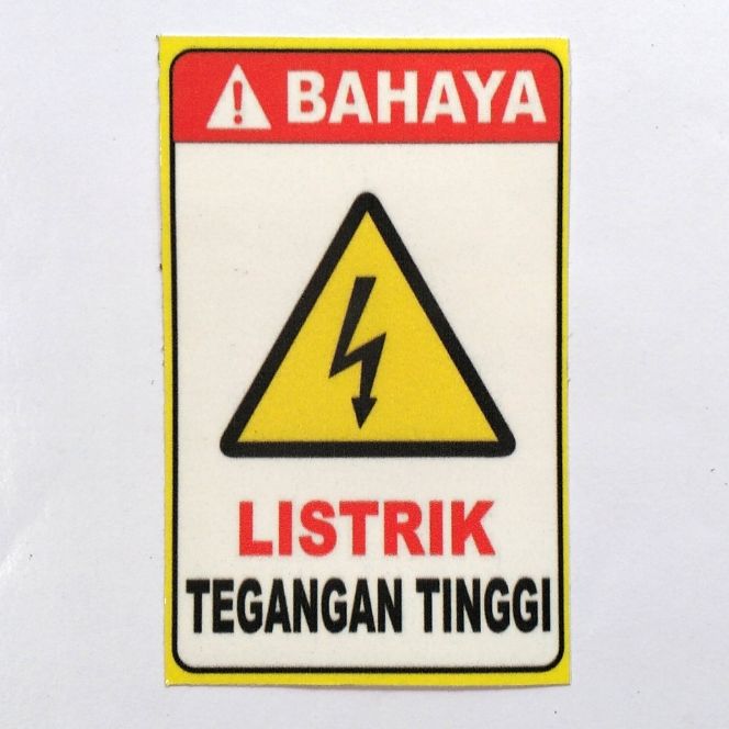 Stiker Listrik Tegangan Tinggi Bahaya Sticker K3 Kabel Listrik Panel stiker-listrik-tegangan-tinggi-bahaya-sticker-k3-kabel-listrik-panel