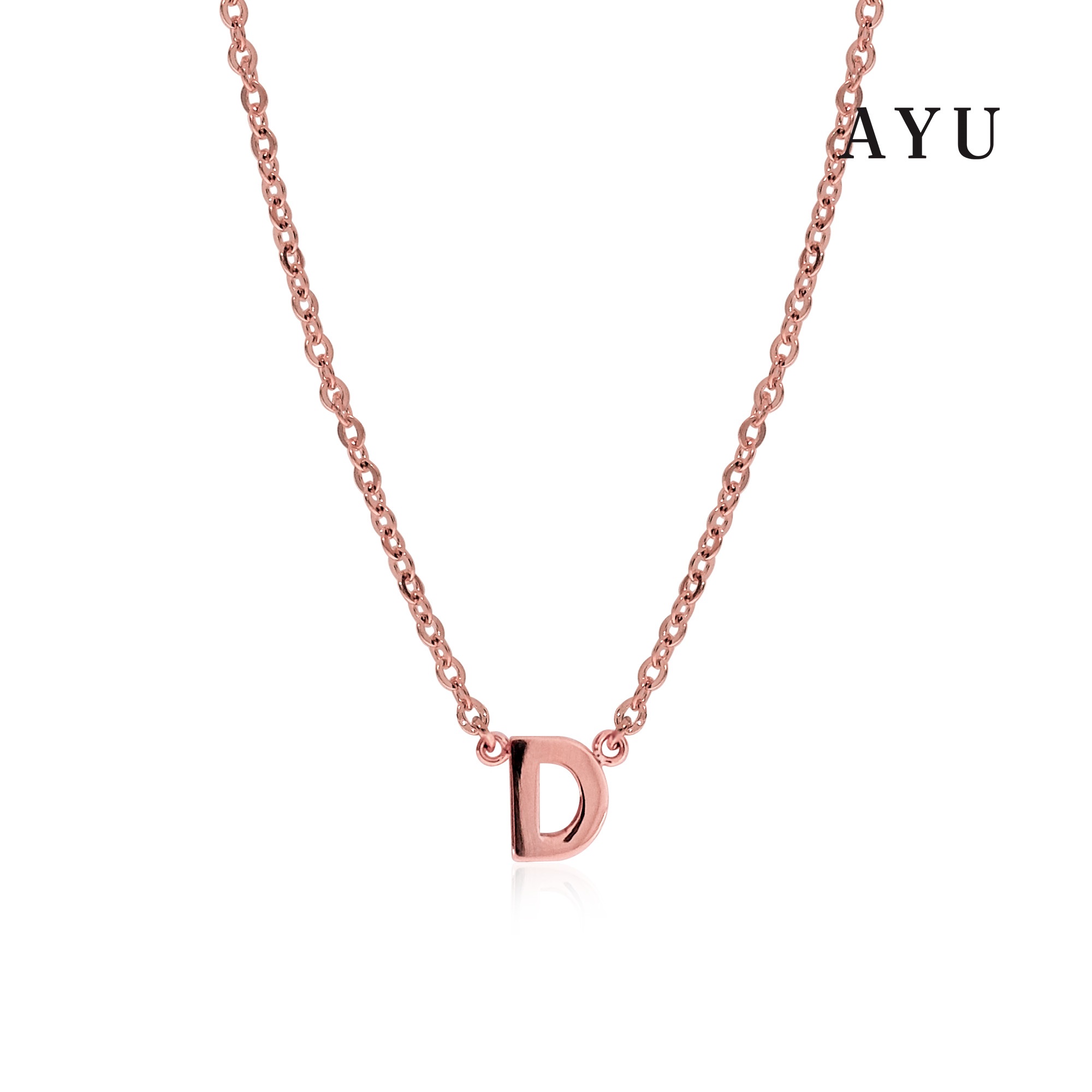 AYU GOLD INITIAL CHAIN NECKLACE 17K 