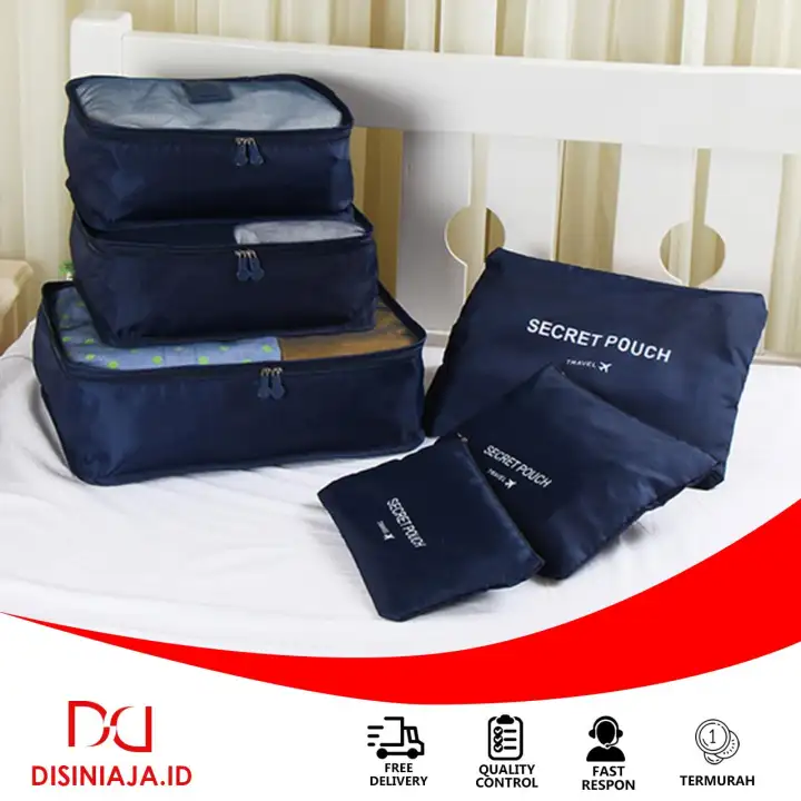 Motif 6 In 1 Travelling Bag Pouch Set Travel Bag Organizer Bag 6in1 Lazada Indonesia